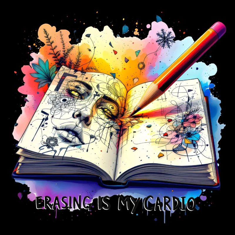 Sketching Drawing Doodling Erasing is my Cardio