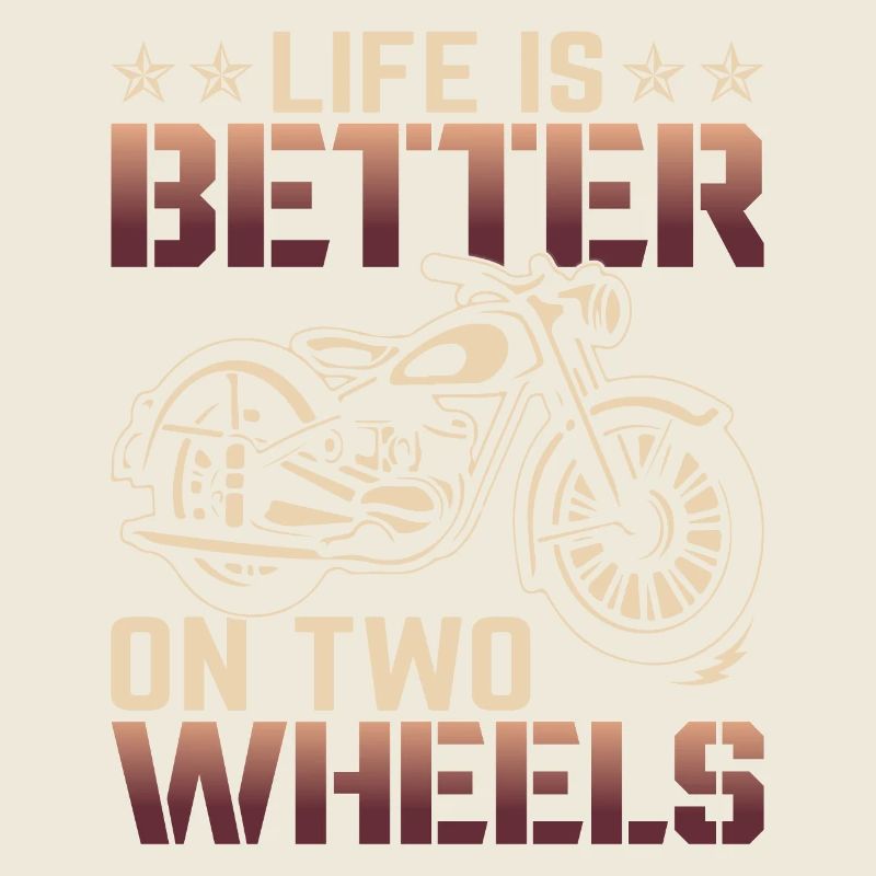 Life is better on two weels - Motorrad Tshirt