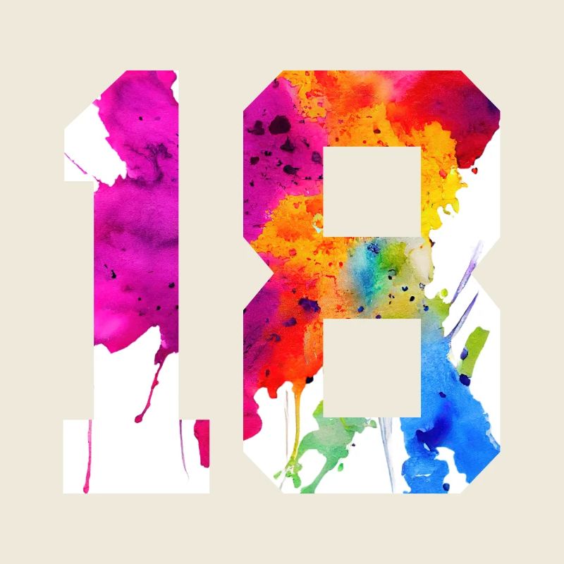 NUMMER 18 JAHRE ALT 18. GEBURTSTAG