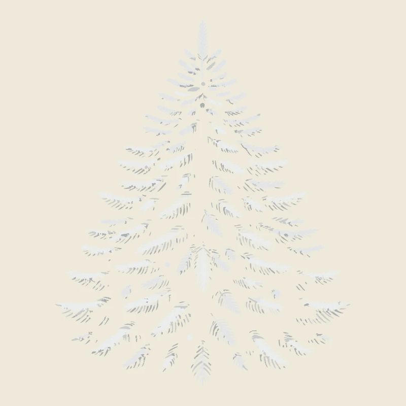 Schlichte Weihnachtsbaum Silhouette