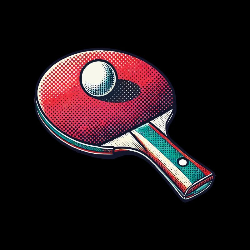 Raquette de ping-pong de style rétro vintage pour