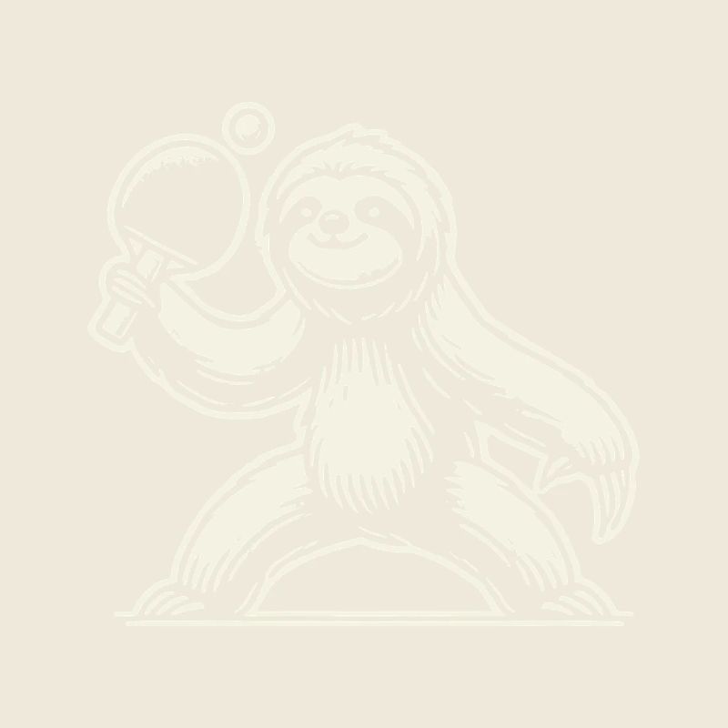 Sloth Table Tennis Player