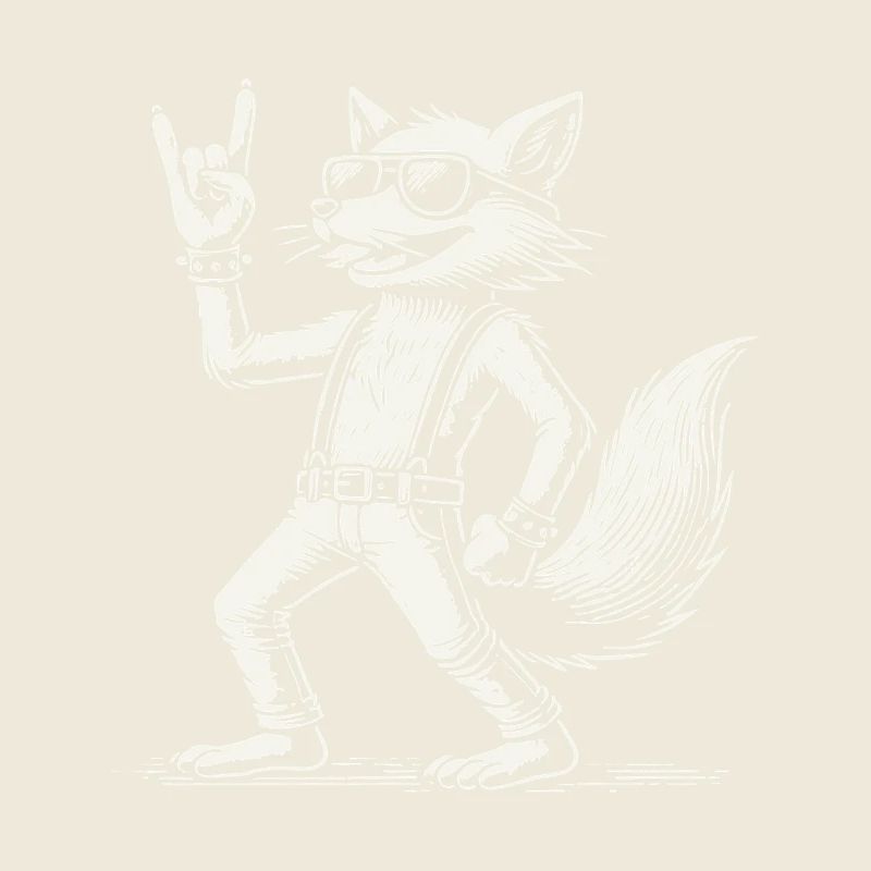 Rock Music Fox Concert Festival Design