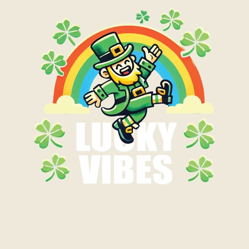 St. Patrick's Day Happy Vibes Rainbow