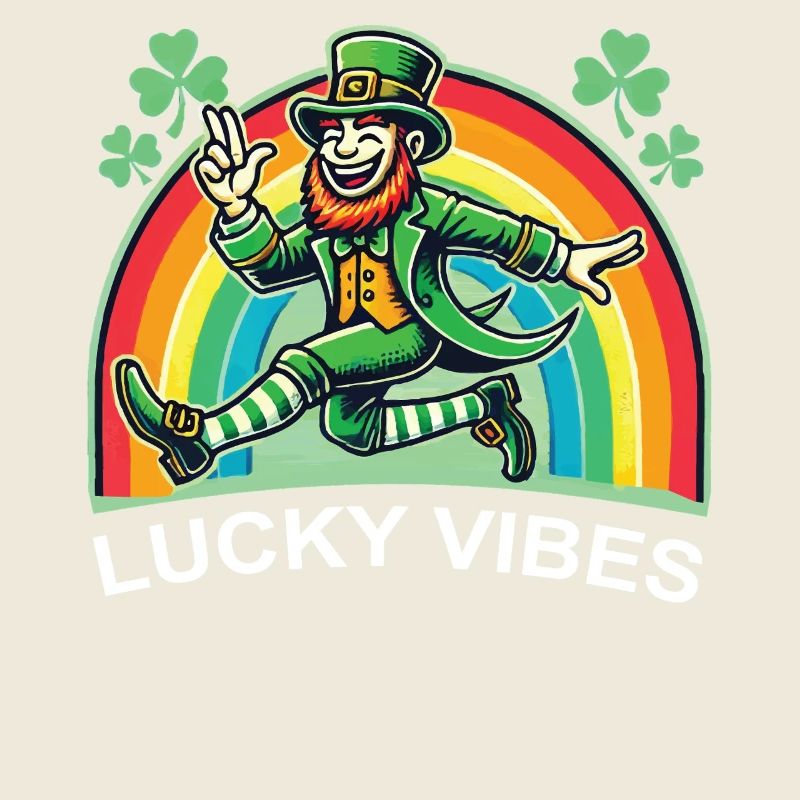 St. Patricks Tag Lucky Vibes Regenbogen