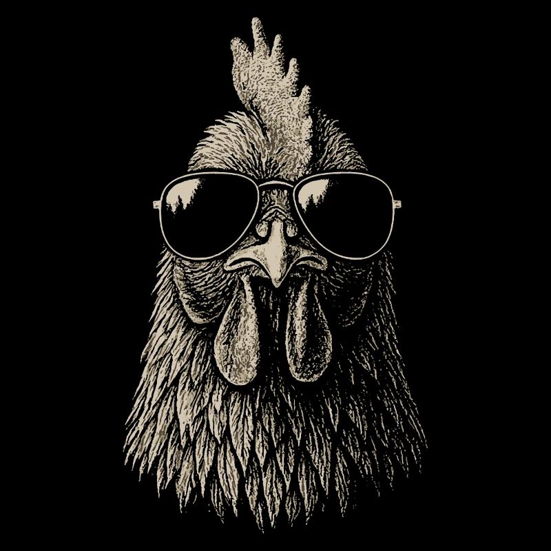 Chicken Illustration Sunglasses Animals Art