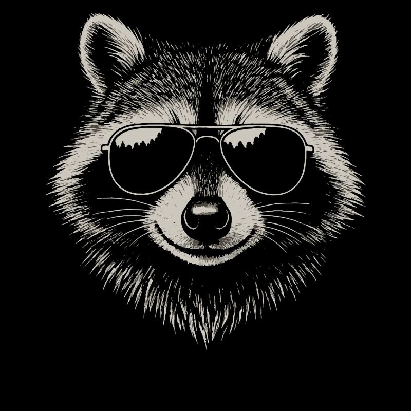 Cool Waschbär Illustration Sonnenbrille Tier