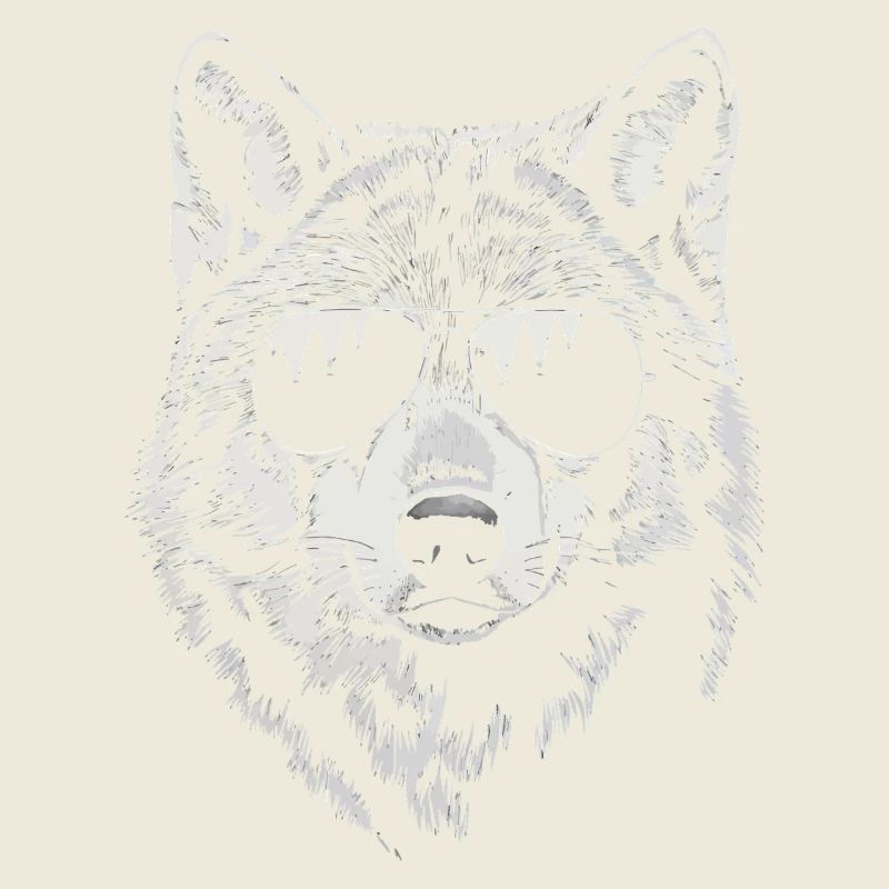 Wolf Illustration Sunglasses Cool Animal Art