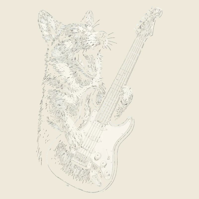 Cooler Corgi Hund Liebhaber spielt E-Gitarre Musik