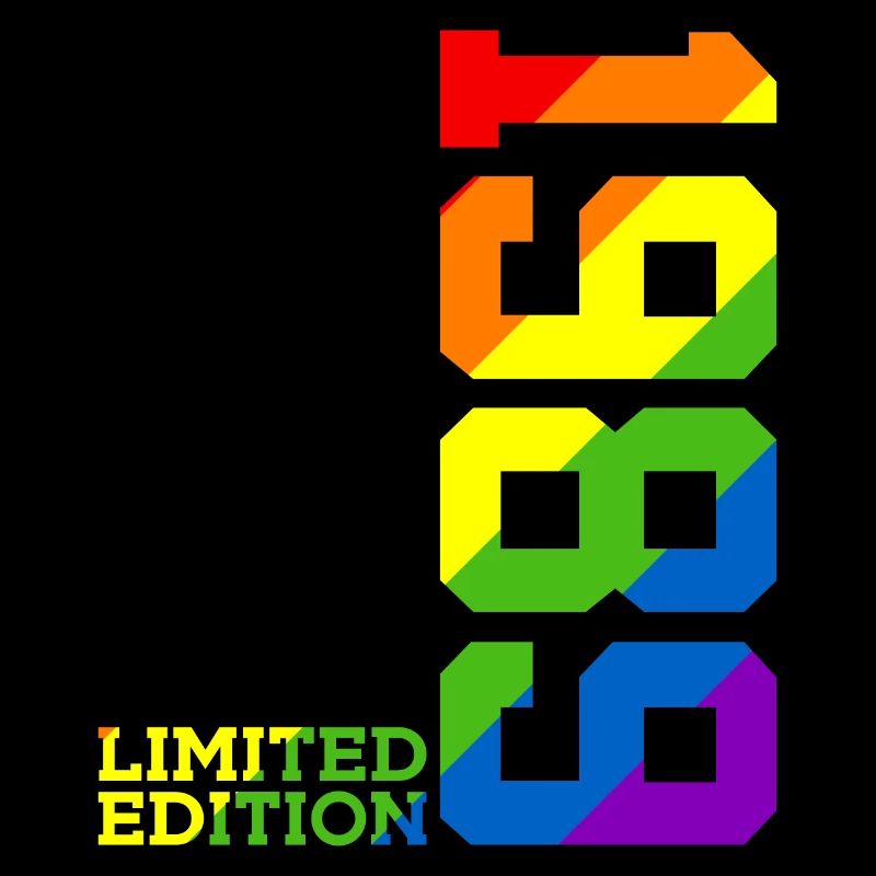 LGBTQ 1989 REGENBOGEN QUEER 37. GEBURTSTAG PRIDE