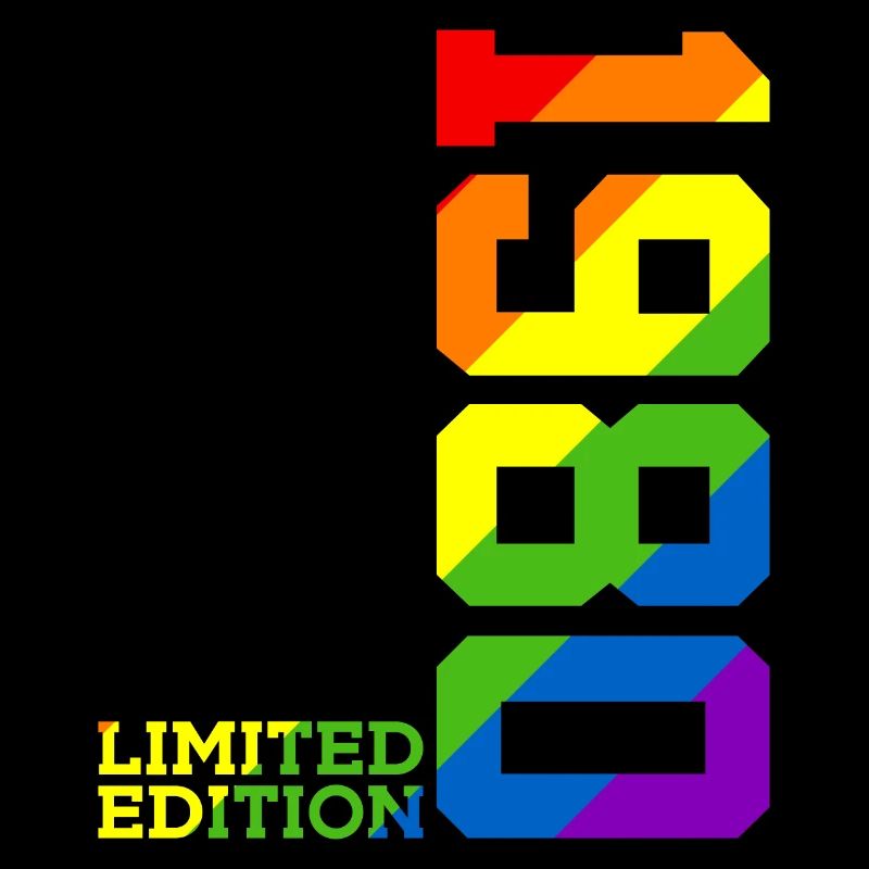 LGBTQ 1980 REGENBOGEN QUEER 46. GEBURTSTAG PRIDE