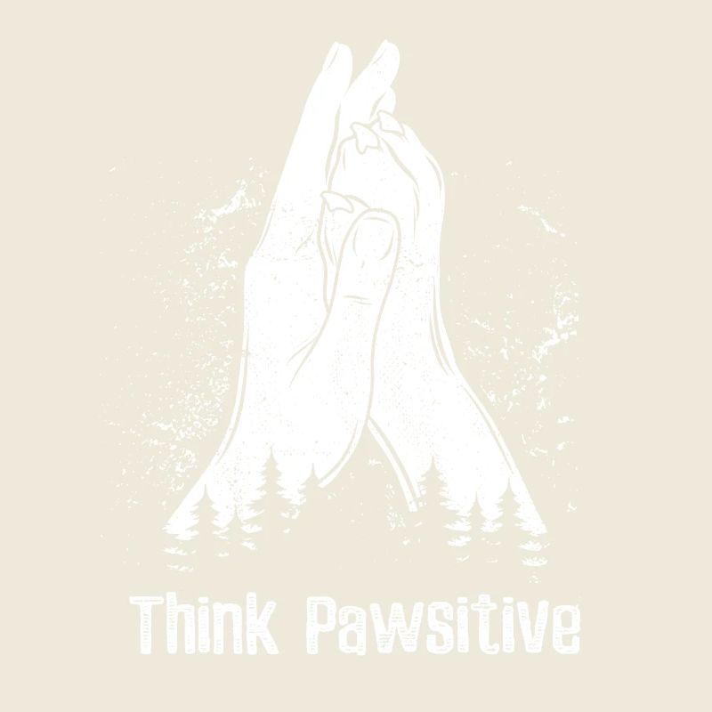 Think Pawsitive - Hand + Hundepfote - High Five