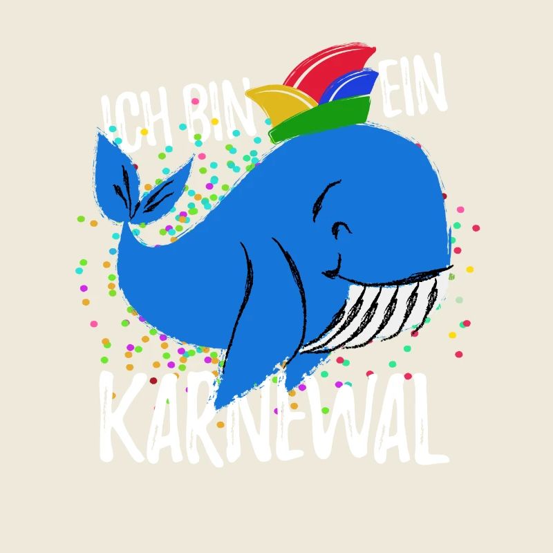 Ich bin ein Karnewal - Fasching + Konfetti Spruch