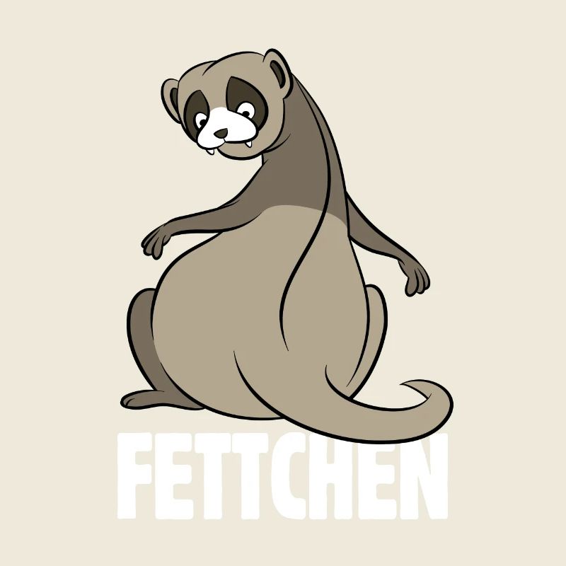 Fettchen - Frettchen mit dickem Po - Geschenk