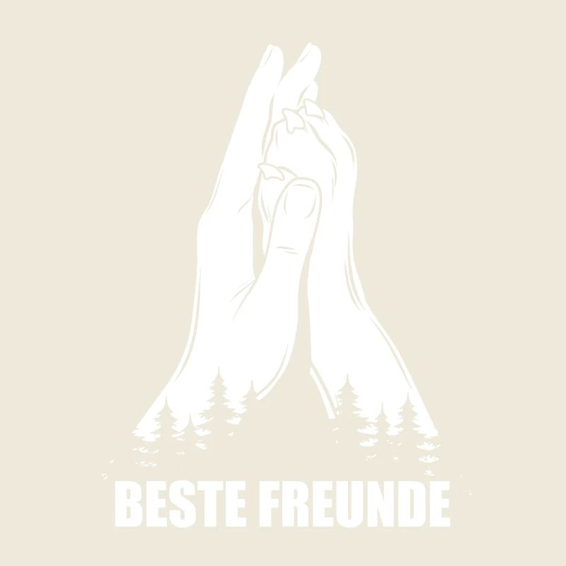 Beste Freunde - Hand + Hundepfote - High Five