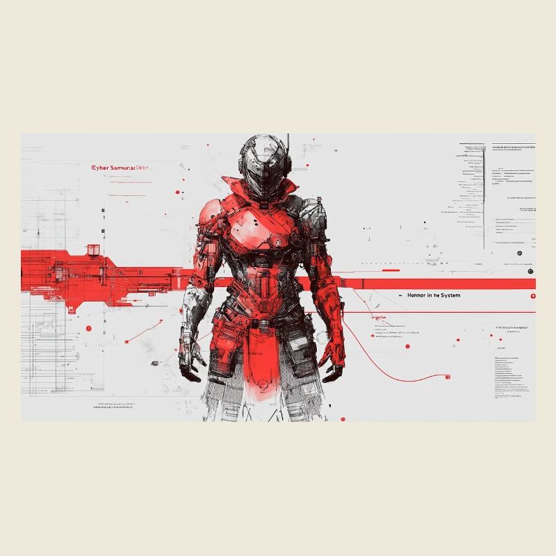 Futuristischer Cyber-Samurai