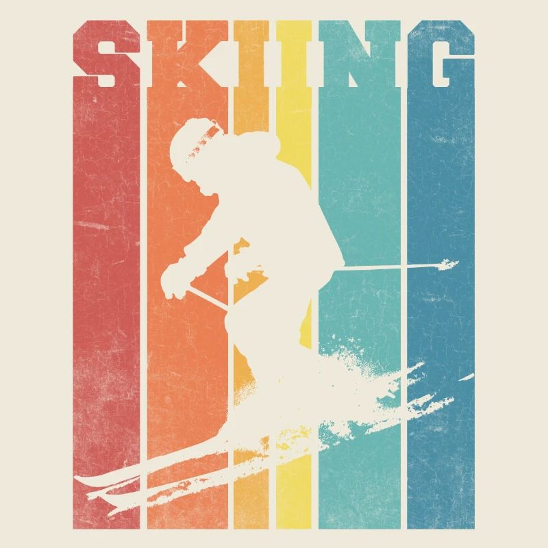 Ski palette couleurs rétro