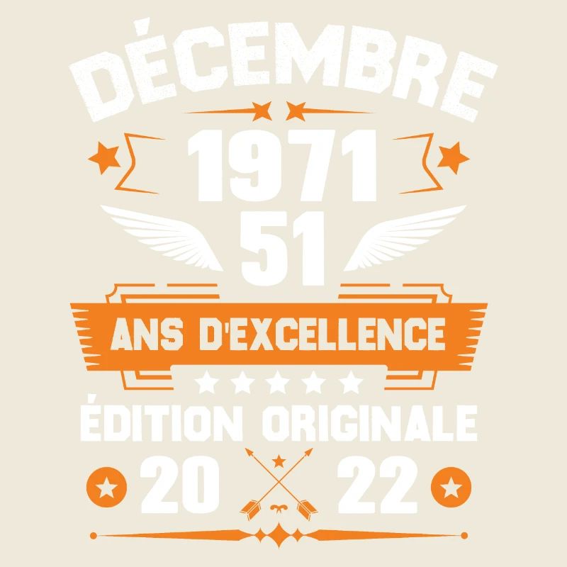 Décembre 1971 Idée Cadeau D'anniversaire 51 Ans