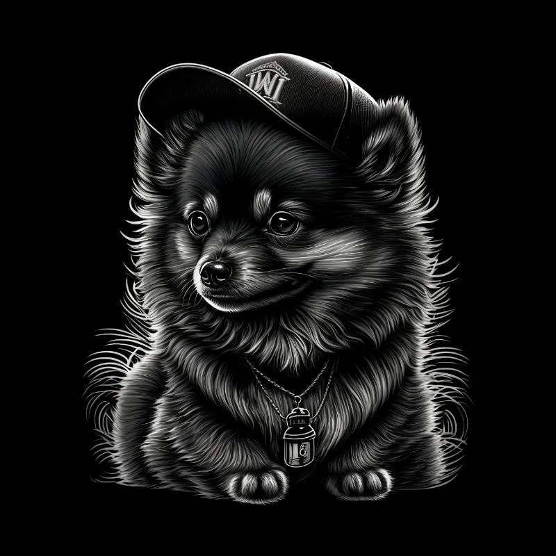 Spitz nain à casquette