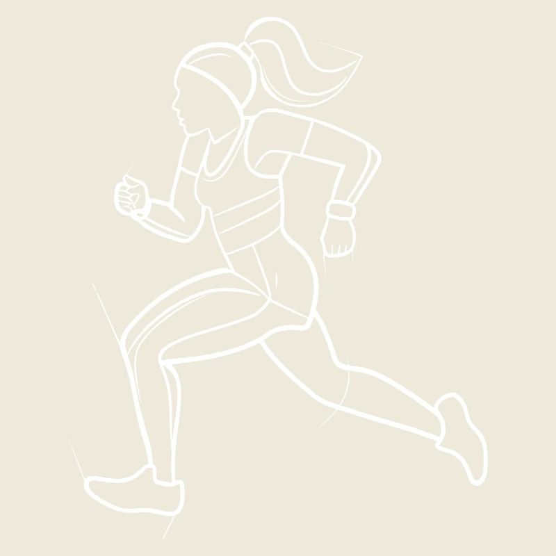 Runner Line Art