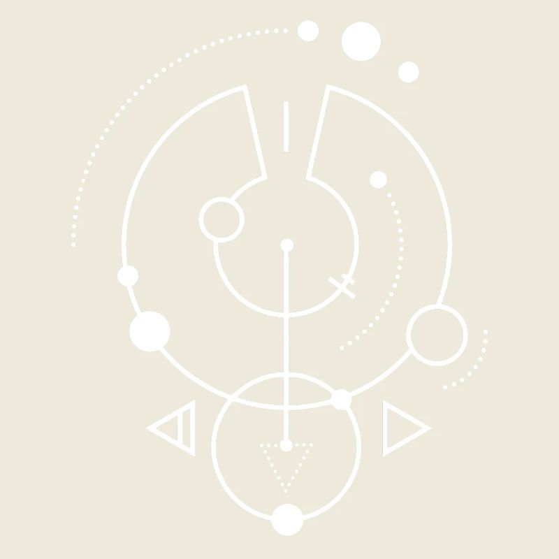 Symbole géométrique blanc