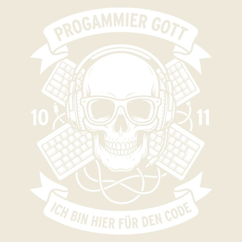 Code Schädel mit Kopfhörern