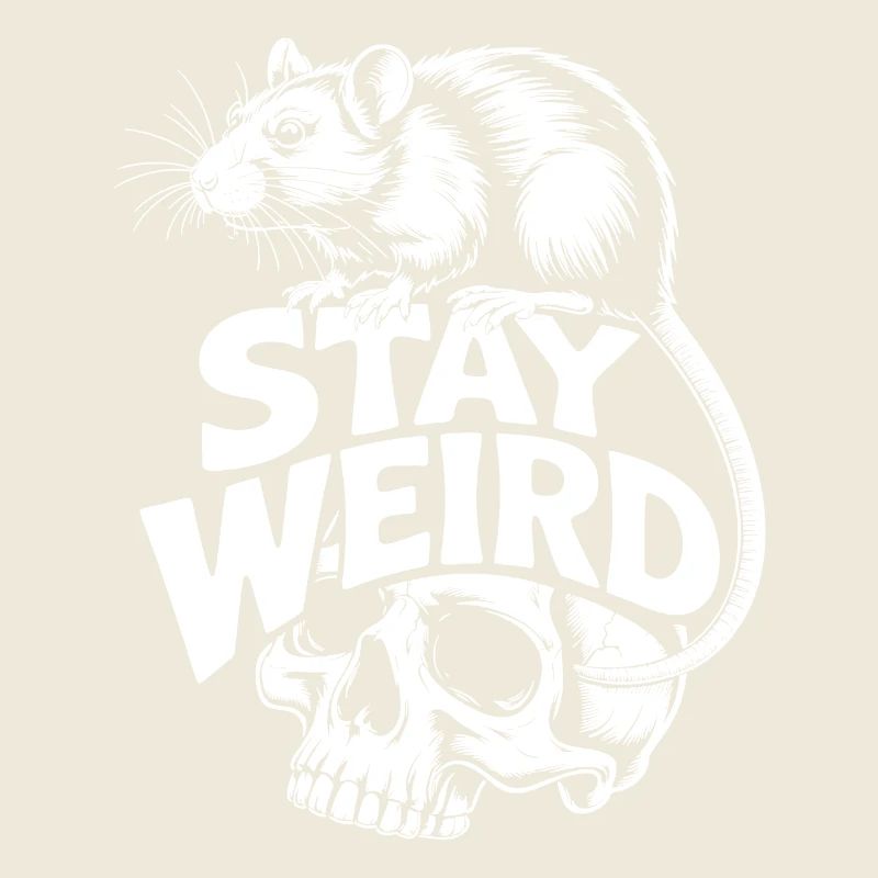 Stay Weird Skull Rat