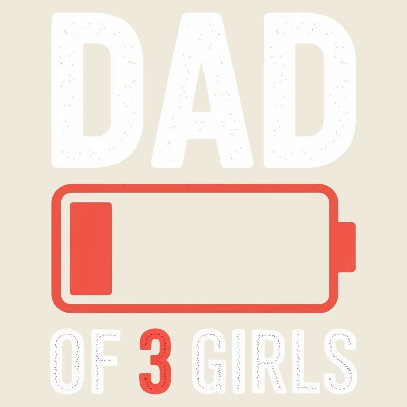 Graphique de batterie Papa de 3 filles