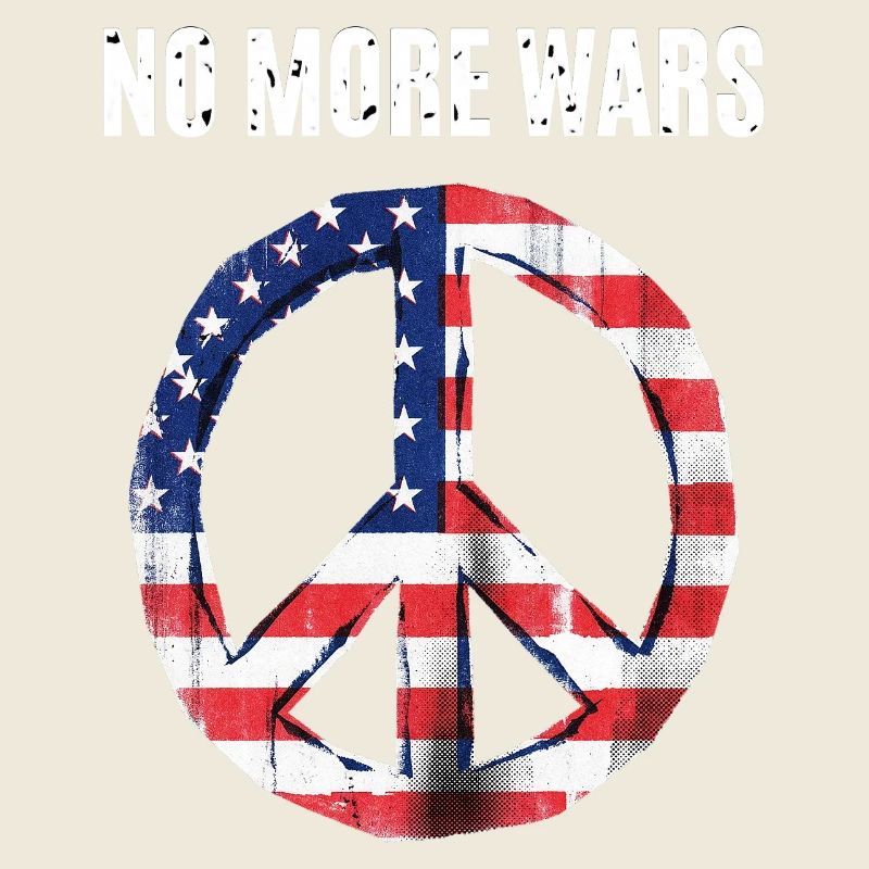Peace USA Flag Against War