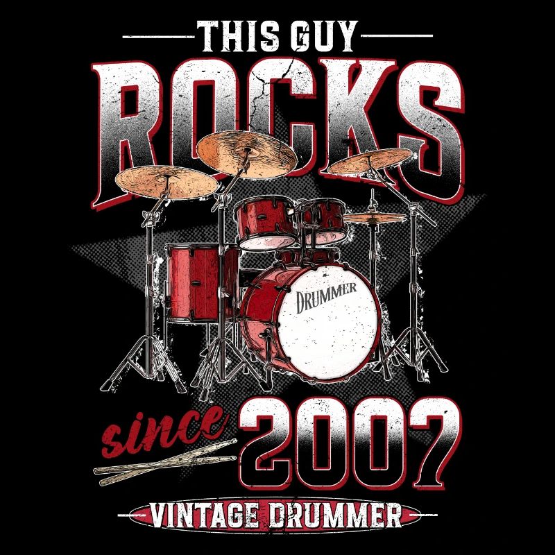 2007 Vintage Drum Drummer Birthday