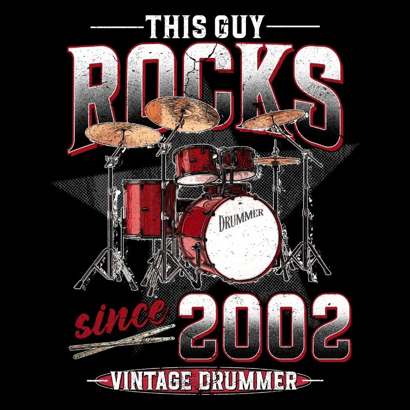2002 Vintage Drums Drummer Birthday