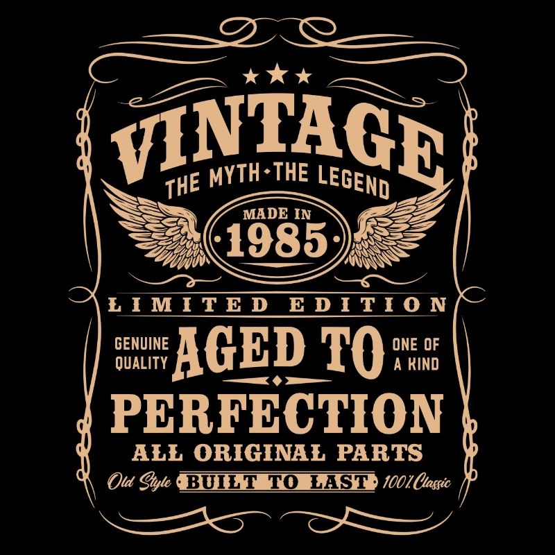 Vintage, 1985, Anniversaire, Cadeau, Rétro
