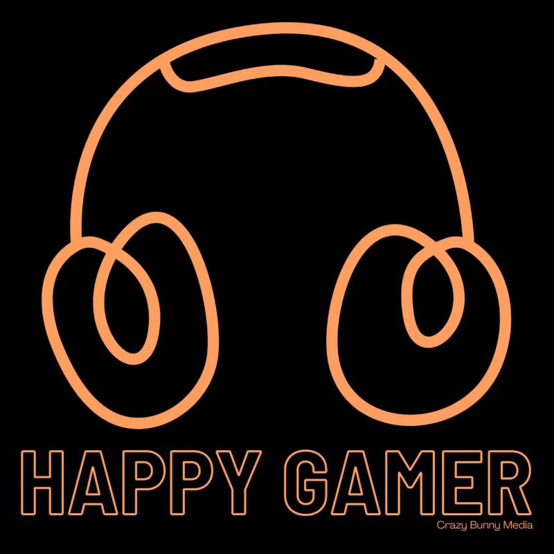 Happy Gamer – Cute Gaming Headset Graphic Tee