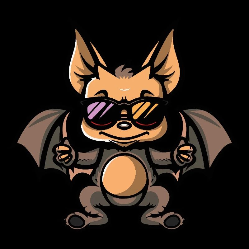 Chauve-souris bande dessinée cool