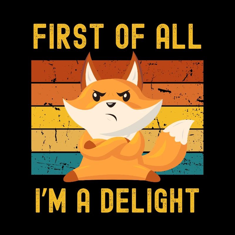 Fuchs Retro Vergnügen Lustig Selbstbewusstsein