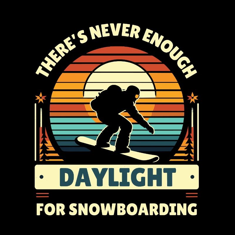 Snowboard Snowboarder Rétro Vacances d’hiver Cool