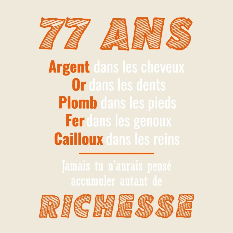 77 Ans Anniversaire Drôle Idée Cadeau