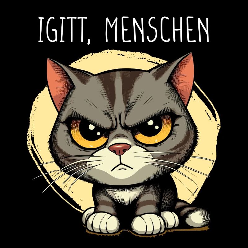 Igitt Menschen Grummelige Katze