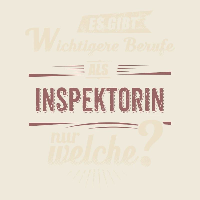 Wichtigere Berufe als - Inspektorin - rot retro -