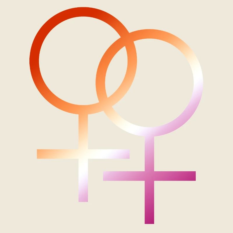 conception de t-shirt coloré symbole lesbienne lgbt