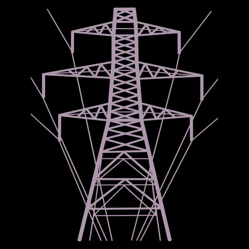 Silhouette de poteau électrique blanc