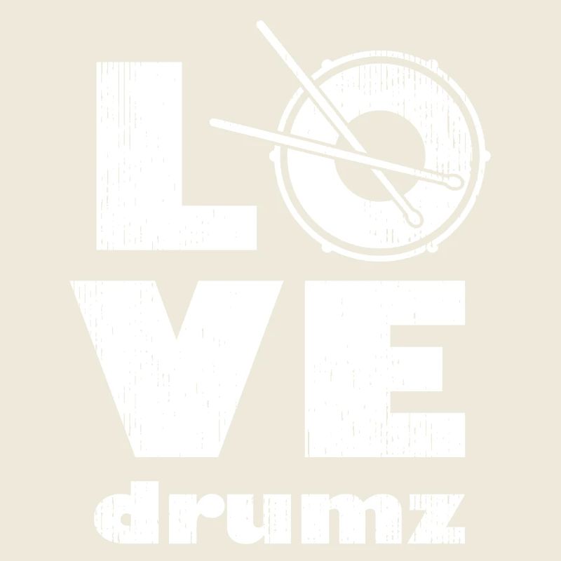 Minimalistisches Design der Liebestrommel