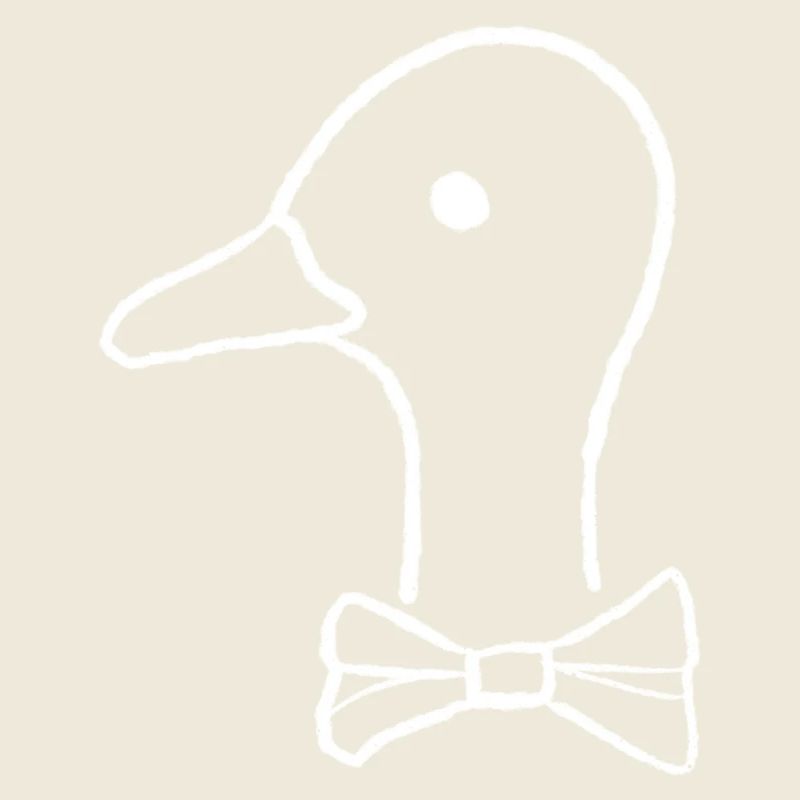 Duck with bow tie