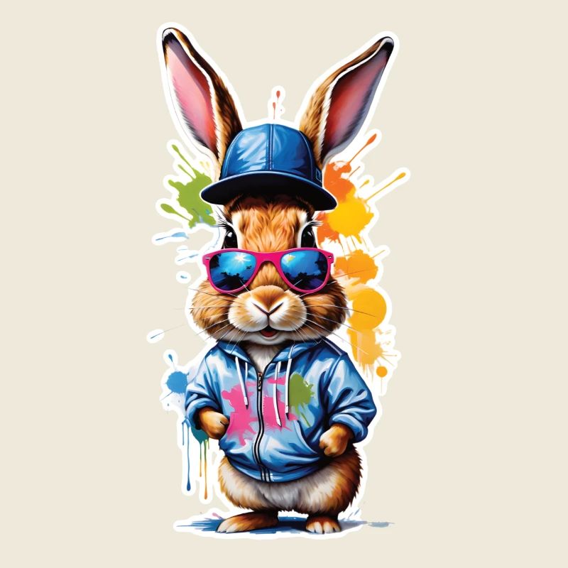 Lapin de Pâques coloré, mignon et mignon pour Pâques