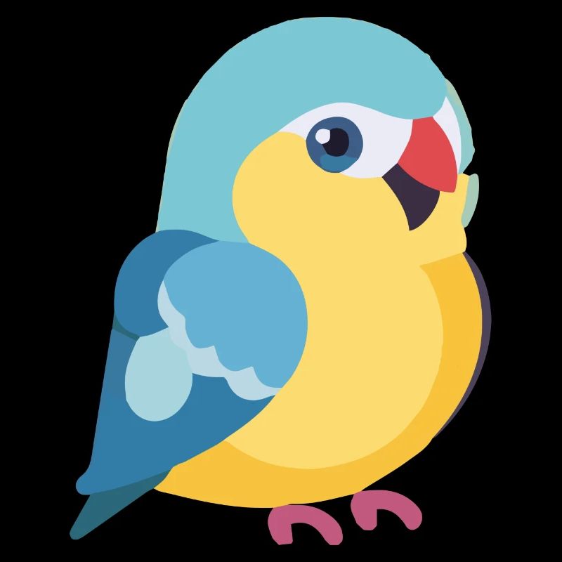 Perruche colorée sur branche