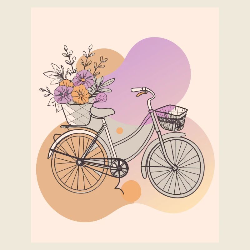 Vélo - Taches de couleur