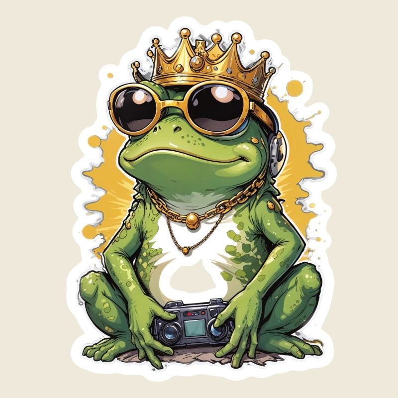 Retro Gamer Frog avec manette Jeux de console