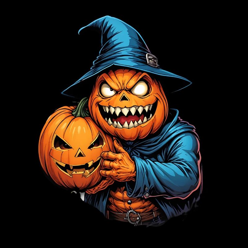 Halloween Kürbis Hexenhut Mitternacht