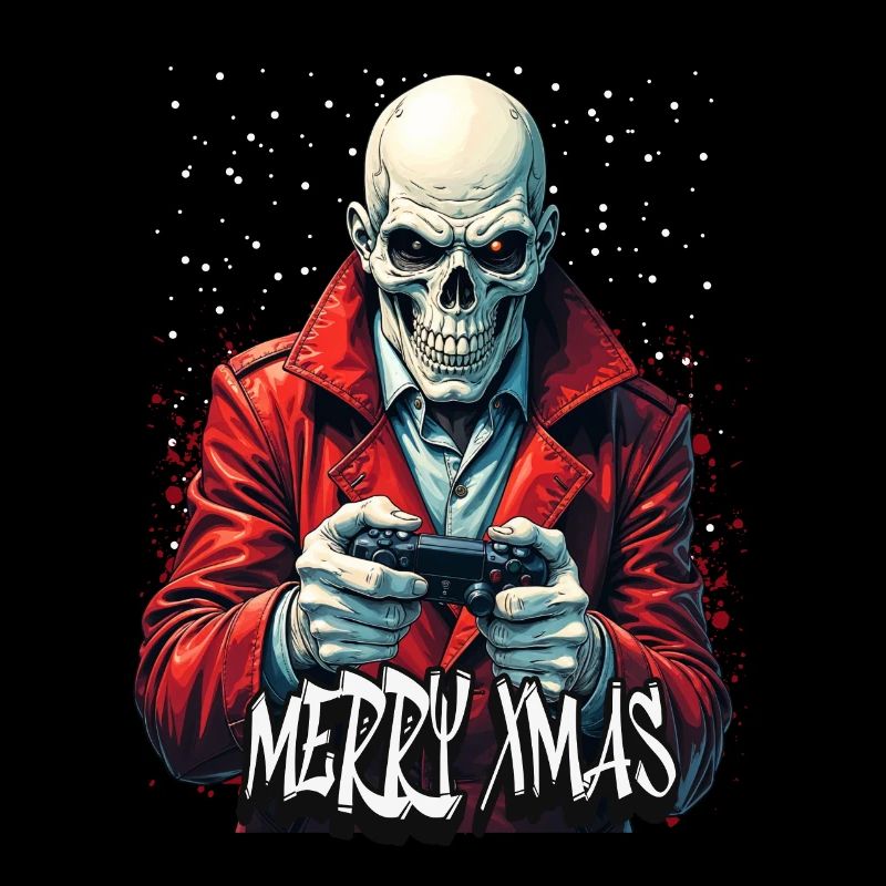 Joyeux Noël Gamer Crâne Design
