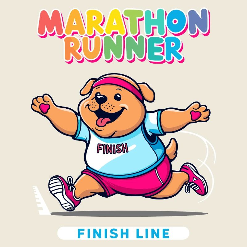 Hunde Marathonläufer